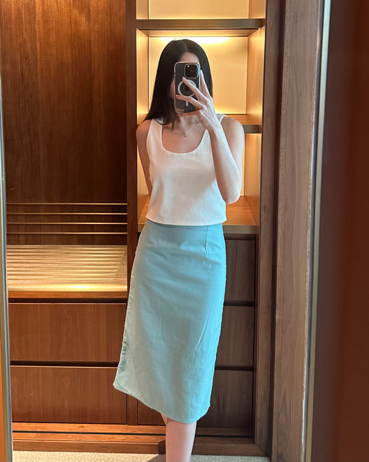 Linen Midi Skirt